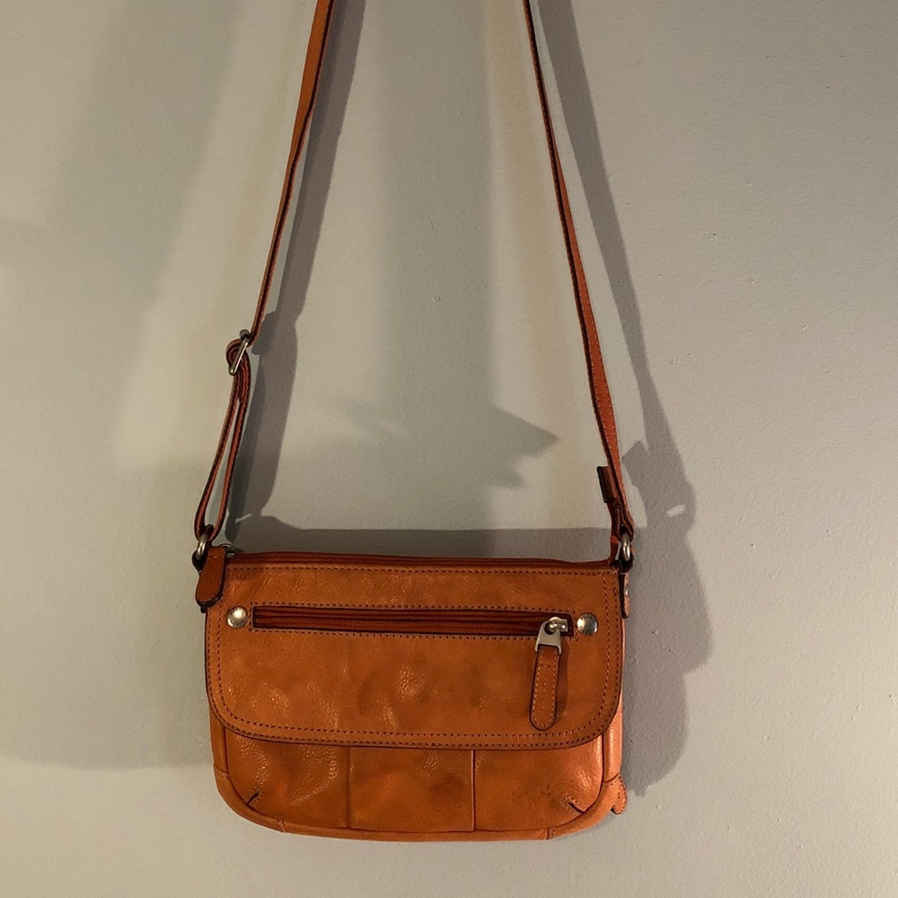 Vintage Tangerine Fossil Crossbody